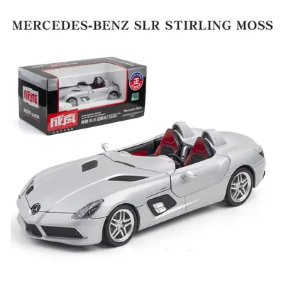 (as the picture, 1/24-20x8x5cm) 1:24 Scale Slr Convertible Alloy Sports Car Model, Diecast Metal