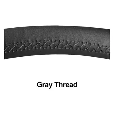 (gray) Black Artificial Leather Hand-stitched No-slip Car Steering Wheel Cover For Honda Cr-v Cr