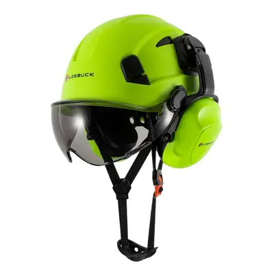 (Green +D Suit) Loebuck American Style Construction Work Safety Helmet With Goggles And Noise-re