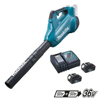 Makita DUB362 Twin LXT 18v 36v Li-Ion Brushless Leaf Blower x 3.0ah +Charger