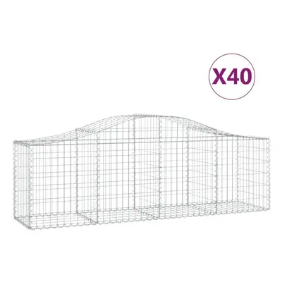 (40 pcs, x x 60/80 cm) vidaXL Arched Gabion Basket Stone Basket Gabion Retaining Wall Galvanised