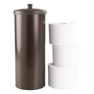 iDesign Kent Toilet Tissue Reserve Canister, Bronze