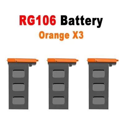 (Orange x3) RG106 Drone Battery RG106 Pro Drone Original Battery 7.4V 3800mAh 28min