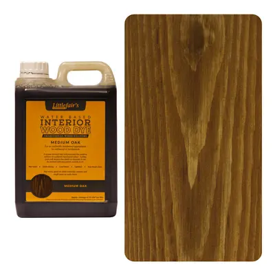 (5ltr, Medium Oak) Littlefair's Indoor Wood Stain - Wood Colours