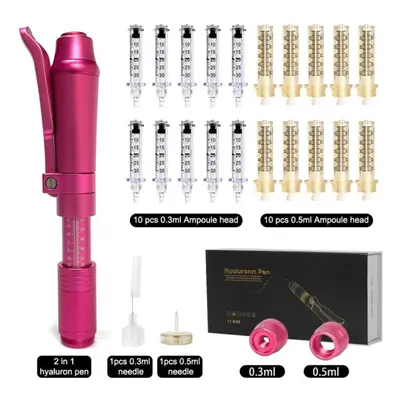 (rose red, rose Red package 3) New In High Pressure Hyaluron Acid Pen Anti Wrinkle Lip Injection