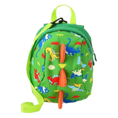 (Green) Kids School Bags Nylon Cute Dinosaur Travel Backpack