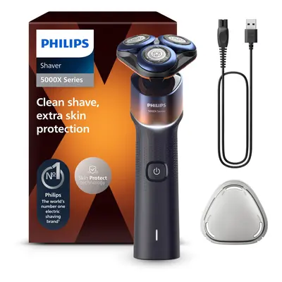 Shaver 5000X Series, Wet and Dry Electric Shaver, Skin Protect Technology, Flexing Head, h Charg