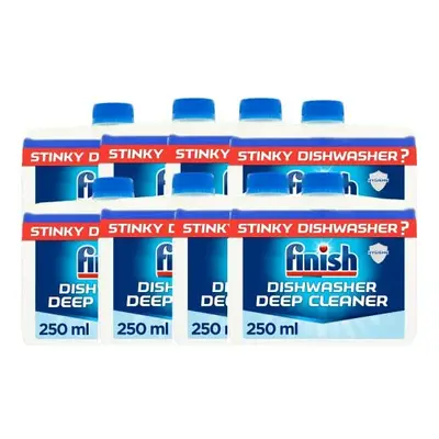 Finish Dishwasher Cleaner | Variant : REGULAR | Size: Pack of 8, 250ml each |Deep Cleans Dishwas