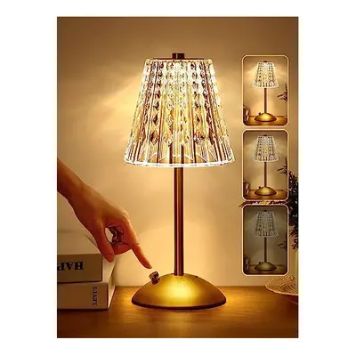 One Fire Table Lamp, Touch Lamps Bedside Lamp, 10-Way Dimmable Crystal Lamp, Colors Rechargeable