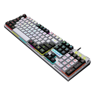 (Pink & White) Wired Gaming Keyboard Desktop Computer Manipulator Feel Wired Backlit Keyboard