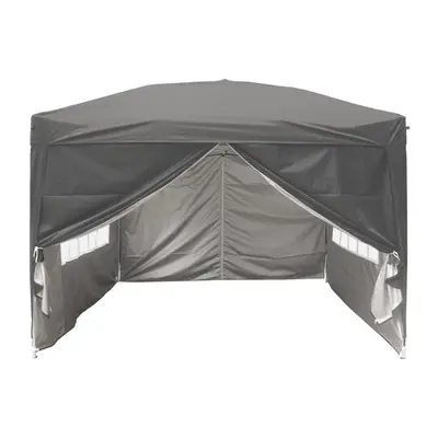 (3x3M, Anthracite) Greenbay Garden Pop Up Gazebo Party Tent Folding Wedding Canopy With Carrying