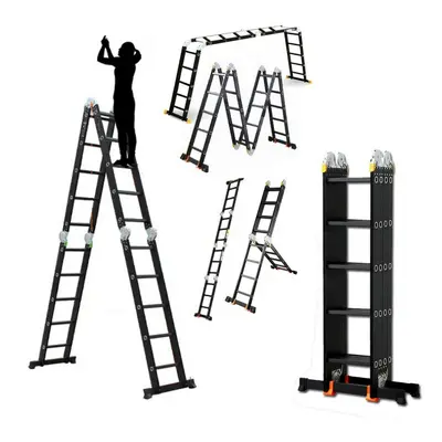 14in1 5.7M Aluminium Folding Ladder Multi Position Purpose Safety Step