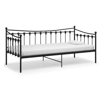 vidaXL Sofa Bed Frame Black Metal Occasional Sleepover Guest Rest Living Room