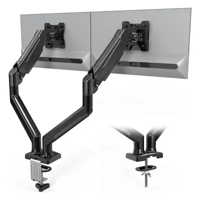 Dual Monitor Desk Mount for inch screens, Ergonomic Gas Spring Arm Stand with Cable Management, 