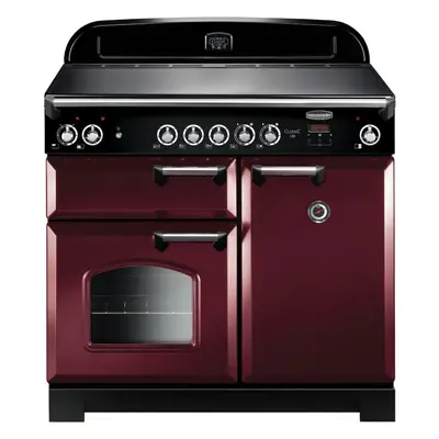 Rangemaster CLA100ECCY/C Classic Cranberry with Chrome Trim 100cm Ceramic Range Cooker