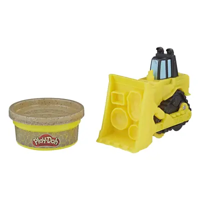 Play-Doh Wheels Mini Bulldozer Toy with Can of Non-Toxic Stone Colored Buildin' Compound