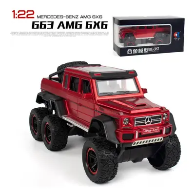 (red, 1/22-23.5x11x10cm) 1/22 Scale Benz G63 Amg 6x6 V12 Off-road Black Pickup Model Car, Zinc A