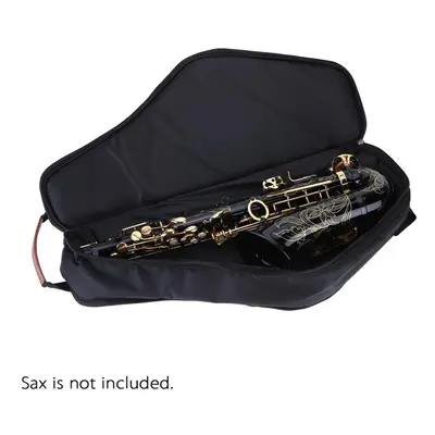 (black) Oxford Cloth Bag Cotton Padded Sax Soft Case Adjustable For Alto Saxophone