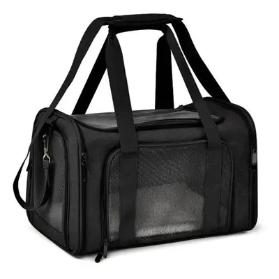 (black, (50x34x34cm)) Cat Backpack Pet Carrier Dog Cat Travel Bag Airline Approved Transport Han