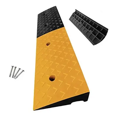 Rubber Kerb Ramp 100x25x10cm Heavy Duty Kerb Ramps Portable Threshold Ramps with Expansion Bolts