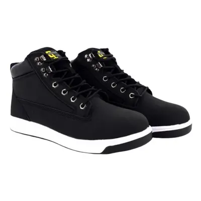 (14 UK, Black) Grafters Mens Toe Capped Safety Trainer Boots