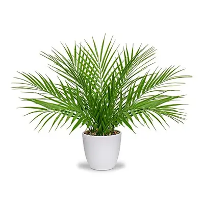 Artificial Plant 38cm Fake Plants in Pots Artificial Areca Palm Plant Decorative Faux Plants Pot