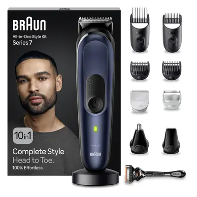 All-in-One Style Kit Series MGK7410, Beard Trimmer Men Rechargeable, 10-in-1 Kit for Hair Clippe