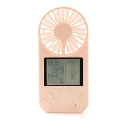 (Pink) Mini Handheld Cooling Fan Multifunction Modes Games Console USB Rechargeable Modes Pocket