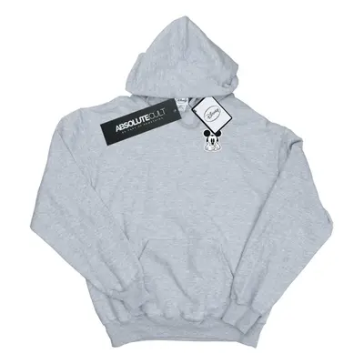 (L, Sports Grey) Disney Mens Mickey Mouse Dont Speak Breast Print Hoodie