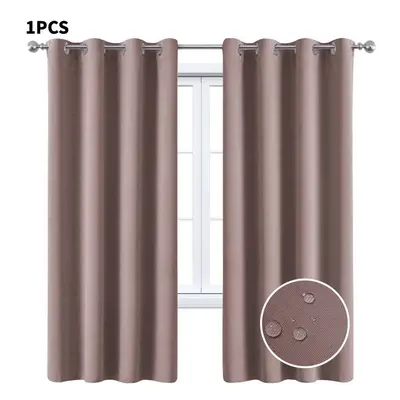 (Khaki) Insulated Curtains Blackout Curtain Bedroom Living Room Solid Color Curtain