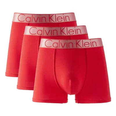 (L, red) (3PACK)CALVIN KLEIN Mens Trunk Boxers Underwear Brief Structure Short Soft