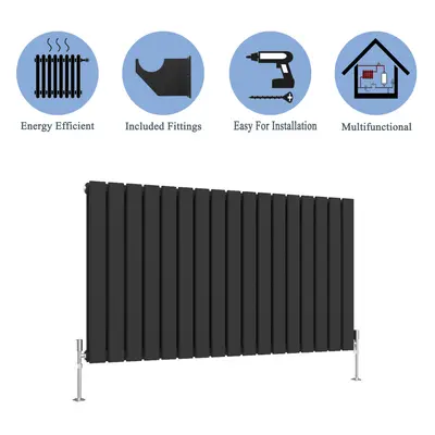 (Black, 600*1020mm?double?) Flat Panel Column Radiator