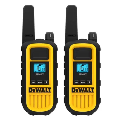 DeWalt DXPMR800 Heavy Duty Professional Walkie Talkie PMR Radio with Up to Floors/10km Range, Li