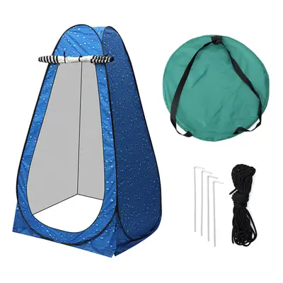 (Blue, M) Automatic Open Shower Toilet Tent Single/Double Poeple Outdoor Bathing Tent Fishing Sw