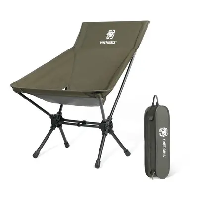 (RG) Portable Camping Chairs Outdoor High Back Chair For Fishing Trekking BBQ Parties Gardening 