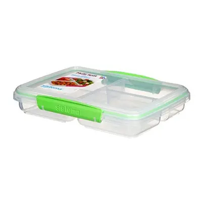 Sistema To Go Multi Split Food Storage Container, Clear with Coloured Clips, ml