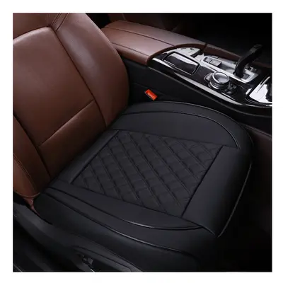 (1 front black) Waterproof Leather Car Seat Cover Universal Breathable Car Seat Cushion