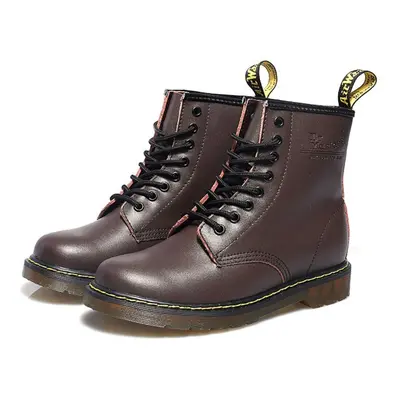 (Brown, UK 2.5=EUR 36) Women Retro Boots Classic Leather Ankle Boot Shoes