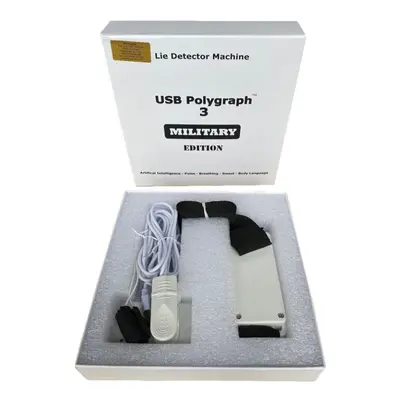 Polygraph Machine USB Home Lie Detector Testing Kit Military Edition