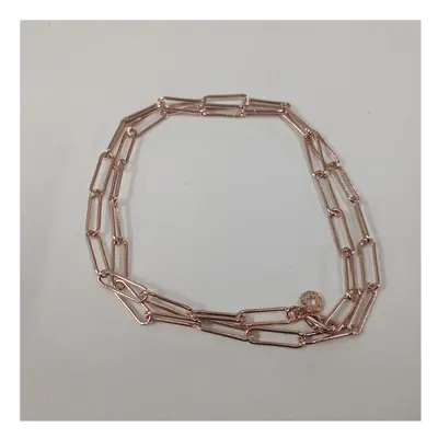 Genuine Rose Gold PANDORA LONG LINK Necklace Chain 45cm ALE MET