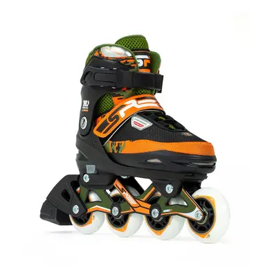 (Green/Orange, UK:1-4 EU:33-37 US:M2-5) Pixel Adjustable Inline Skates