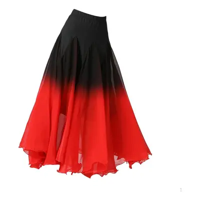 (L) Classical Ballroom Dance Skirt Dancing Costume Stage Performance Belly Clothing Swing Spanis