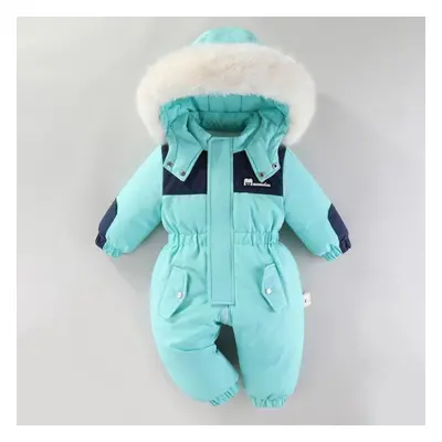 (green, 110cm) -30 Degree Winter Baby Ski Suit Jumpsuit Outwear Suits For Infants Baby Ski Suit 