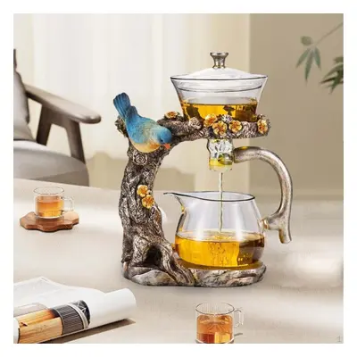 Semi Automatic Glass Teapot Loose Tea For Year Birthday Gift Dining Room