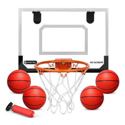 Mini Basketball Hoop Wall Mount Set Over Door Small Backboard Metal Rim Hanging Board With 16CM 