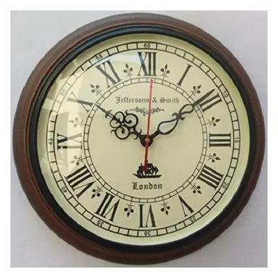 Beautiful Round Shape Wood Wall Clock And Roman Number Classic Modern Style Wall Mounted Clock F