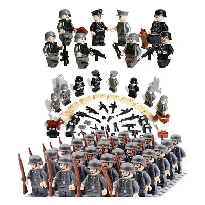 (A) 32pcs Several weapons German Empire phalanx combination military minifigures building blocks