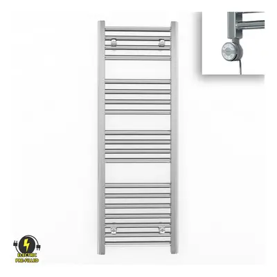 (300 x 1000mm (BTU: 870), With MOA Thermostatic Element) 300mm Wide Chrome Electric Towel Rail W