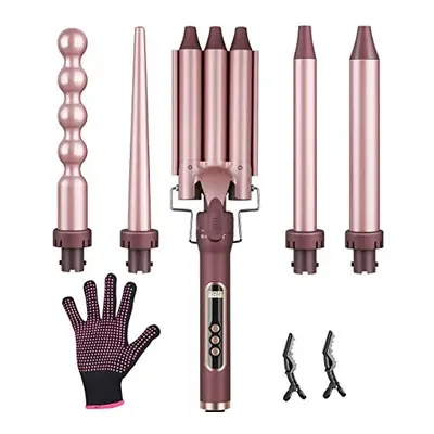 Hair Curler - GEEDIAR Curling Wand with Barrel Hair Waver, in Ceramic Curling Iron Set Curling T