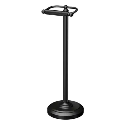 Gatco 1436MX, Freestanding Toilet Paper Holder, 22â H, Matte Black/Flo